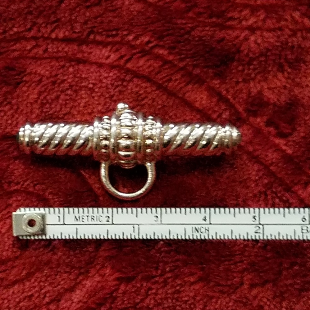 Judith Ripka ~Sterling Silver Bar-Style Pin/Broach